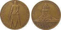 vor 1914 Medaille Bronze Völkerschlachtdenkmal, des deutschen Patriotenbundes zur 100 Jahrfeier des Völkerschlachtdenkmals, Denkmal / Ritter mit S -