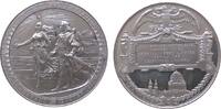 USA Medaille Zinn Chicago - auf die Weltausstellung, Fortuna weist Kolumbus den Weg / Adler auf Kartusche über Gebäude, v. Fristrup, Schmahlf -