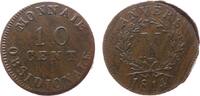 Frankreich 10 Centimes Ku Napoleon I, Premier Empire, Anvers, W (Lille), scharfer Grat, feiner Kratzer -