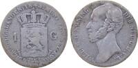 Niederlande 1 Gulden Ag Wilhelm II, Schulman 526 -