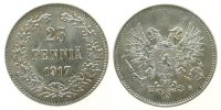 Finnland 25 Pennia Ag Nikolaus II. von Russland 1894-1917 -