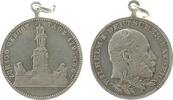 Wilhelm I. (1861-1888) tragbare Medaille Bronze versilbert Wilhelm I. (1861-1888) - auf seinen 100. Geburtstag, Büste nach rechts / das Nationaldenkmal in Berlin, ca. 33 -