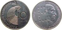 Frankreich 10 Francs Ag Schuman, Patina -
