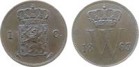 Niederlande 1 Cent Ku Wilhelm III, Schulman 688, minimal fleckig -