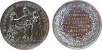 Hamburg Medaille Bronze Hamburg - auf das 50jährige Bestehen der Sparkasse, Stadtgöttin neben Familie / Mehrzeiler, ca. 42,5 MM, etwas korrodiert -