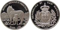 10000 Lire 1996 San Marino Ag Wölfin mit Jungem pp