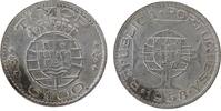Timor 6 Escudos Ag Wappen, etwas Patina -