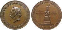 Medaille 1859 Tschechoslowakei Bronze Radetzky von Radetz Josef Graf (1766-1858) - anlässlich der Errichtung seines Denkmals in Prag, eine Widmun...