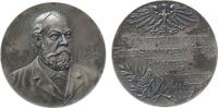 Städte Medaille Bronze versilbert Nürnberg - auf den 3. Parteitag der Freisinniger Volkspartei, Brustbild des Vorsitzenden Eugen Richter halbre -