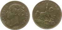Großbritannien Jeton Bronze Victoria ..to Hannover, Büste nach links / Reiter mit Schwert über Drachen, ca. 22 MM, feine Kratzerchen -