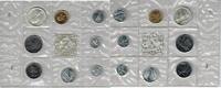 Italien 688 Lire div. Kursmünzensatz, lose, 1-500 Lire, 8 Münzen, mit Heftklammern -