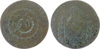 40 Reis 1823-35 Brasilien Ku Gegenstempel 40, auf 80 Reis 1828R ss