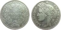 Frankreich 5 Francs Ag Ceres, A (Paris), kleine Randfehler, Randstoß -