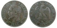 Frankreich 5 Centimes Br Napoleon III,Mzz: MA -