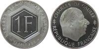 Frankreich 1 Franc Ag Charles de Gaulle, Patina, minimale Handlingsmarken -