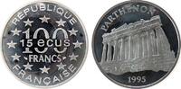 Frankreich 100 Francs / 15 Ag Parthenon (Griechenland), ohne Etui, ohne Zertifikat, etwas angelaufen -