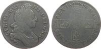 GB England bis 1707 Crown Ag William III (1694-1702), Octavo, ESC 89, kleiner Randfehler -