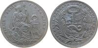 1 Sol 1923 Peru Ag Republik ss