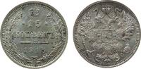 Rußland 15 Kopeken Ag Nikolaus II, Patina -