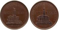 Städte Medaille Bronze Frankenstein und Zadel - auf den Wiederaufbau nach den Stadtbränden, Schlesien, das zerstörte Rathaus / aas Rathaus nach -