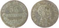 Italien 50 Centesimi Ag Emanuel II, N (Neapel), Valore -