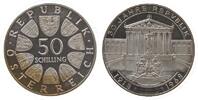 Österreich 50 Schilling Ag 50 Jahrestag Republik -