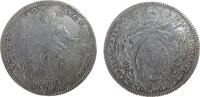 1 Scudo 1780 Vatikan Ag Pius VI, AN VI, Berman 2958, Dav.1471, ca. 26,1 Gramm fast ss