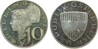 Österreich 10 Schilling Ag 2. Republik, fleckig -