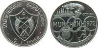 Verein. Arabische Emirate 5 Riyals Ag Fujaira ( Fudschairah, Fujairah), 1972 Olympiade München, minmale Handlingsmarken -