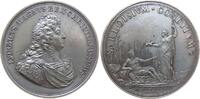 Frankreich Medaille 1683 (1980) Bronze versilbert Louis XIV (1643-1715) - auf die Gründung der Stadt Saarlouis (Sarrelouis), Büste nach rechts / ...