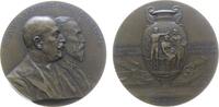Medaille 1905 Bronze Richard Augusto & Giulio - italienische Keramik- und Porzellanhersteller, Richard-Ginori, beider Brustbilder nach rechts AU