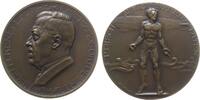 Luftfahrt Medaille 1924 Bronze Eckener Hugo - für Verdienste um die Zeppelin-Eckener-Spende, Führer des LZ 126 bei der Amerikafahrt, Büste nach l...