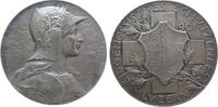 Medaille 1901 Silber Luzern - auf das eidgenössische Schützenfest, Helvetia in Rüstung nach rechts / Wappen vor Schweiz - Switzerlander Kreuz aEF