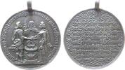 Gelegenheitsmedaillen tragbare Medaille o.J. Silberguß Liebe und Ehe, Dresden, ein von Christus getrautes Brautpaar / Mehrzeiler - oben und unten...