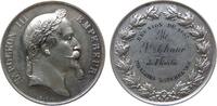 Medaille 1867 Silber Napoleon III. (1852 - 1870) - verliehen von Comice Agricole de Nancy (Randgravur), Büste nach rechts / Gravur - Reunion d vz