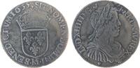 Frankreich 1/2 Ecu a la meche longue Ag Louis XIV (1643-1715), M (Toulouse), Dup.1470, ca. 13,5 Gramm, minimal justiert, etwas poliert, Henkelspur -