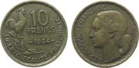 Frankreich 10 Francs 1954 AlBr Guiraud, Gad. 812 ss