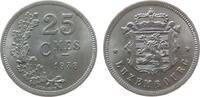 Luxemburg 25 Centimes KN Charlotte, kleine Korrosionsfleckchen, feine Reibespur -