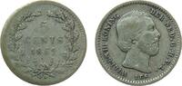 Niederlande 5 Cents Ag Wilhelm III, Punkt nach Datum, Schulman 670 -