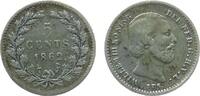 Niederlande 5 Cents Ag Wilhelm III, Punkt nach Datum, Schulman 670 -