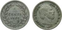 Niederlande 5 Cents Ag Wilhelm III, Punkt nach Datum, Schulman 670 -