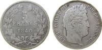 Frankreich 5 Francs Ag Louis Philippe I, K (Bordeaux) -