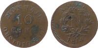 Frankreich 10 Centimes Ku Napoleon I, Premier Empire, Anvers, Brause-Mansfeld Taf. 9/11, Einhieb -