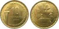 Peru 10 Centavos 1954 Me Castilla, fleckig unc
