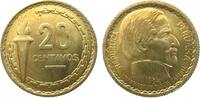 Peru 20 Centavos 1954 Me Castilla, fleckig unc