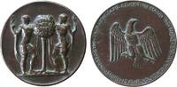 vor 1914 Medaille o.J. Bronzeguß Adler Plakette - Volkswohlfahrt und Jugendpflege, Preussen, ca. 104 MM, ca. 350 Gramm vz