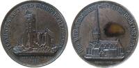 Hamburg Medaille Bronze Hamburg - St. Petri Kirche, Ansicht vor dem Brand / Ansicht der Ruine, v. Wilkens, Randschrift, ca. 44 MM, Fleck -