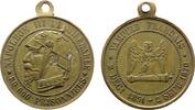 tragbare Medaille 1870 Napoleon Bronze Napoleon III (1852-1870) - satyrische Medaille, Spottmedaille, Napoleon mit Pickelhaube und Halseisen (Sed...