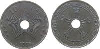 Belgisch Kongo 10 Centimes Ku Leopold II, winziger Randstoß -