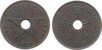 Belgisch Kongo 10 Centimes Ku Leopold II, kleiner Randstoß -